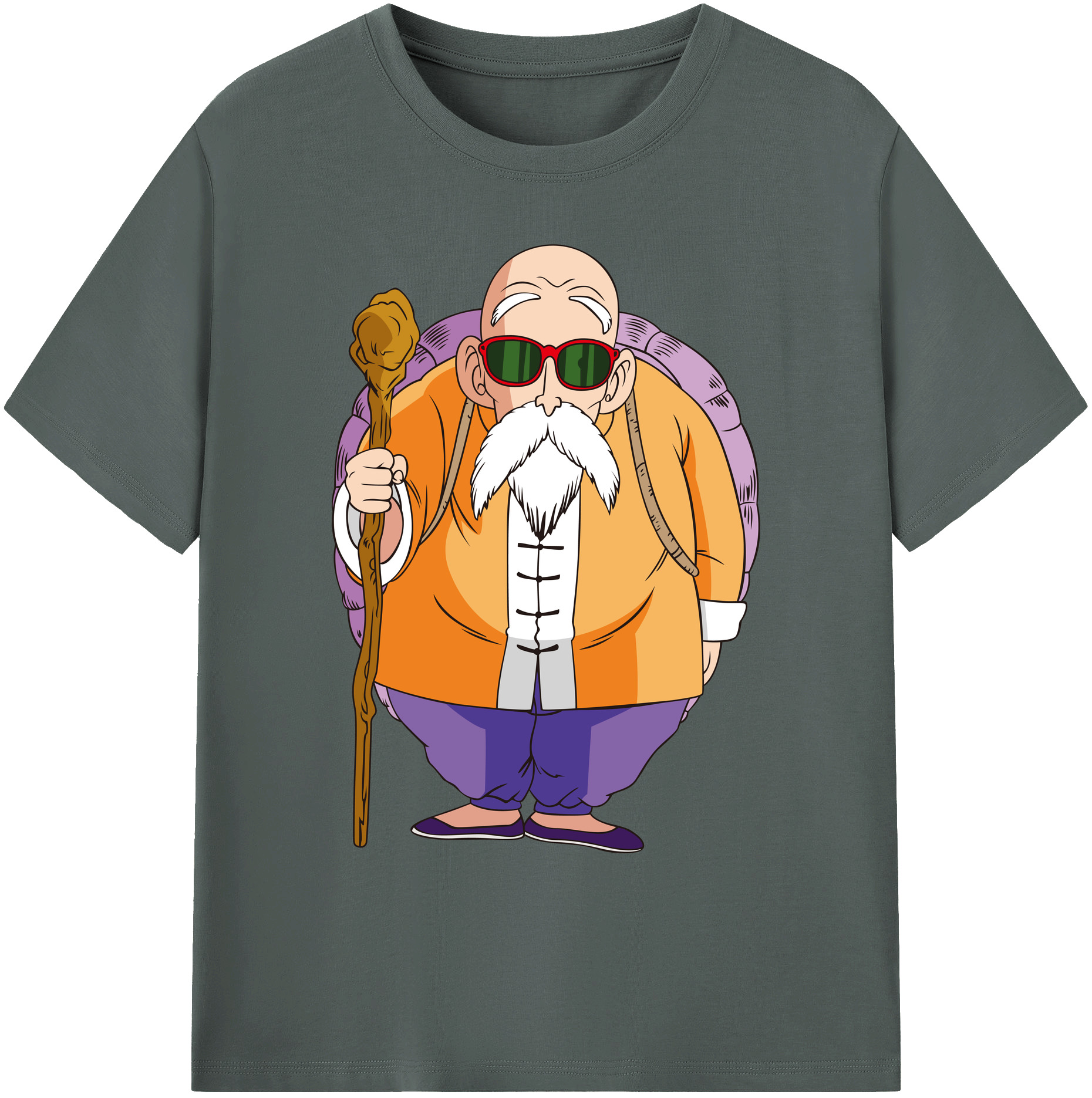 （画像用） ドラゴンボール 亀仙人（かめせんにん） DRAGON BALL Master Roshi Kame Sennin 綿100％ メンズ半袖Tシャツ｜肌触りやわらか＆通気性